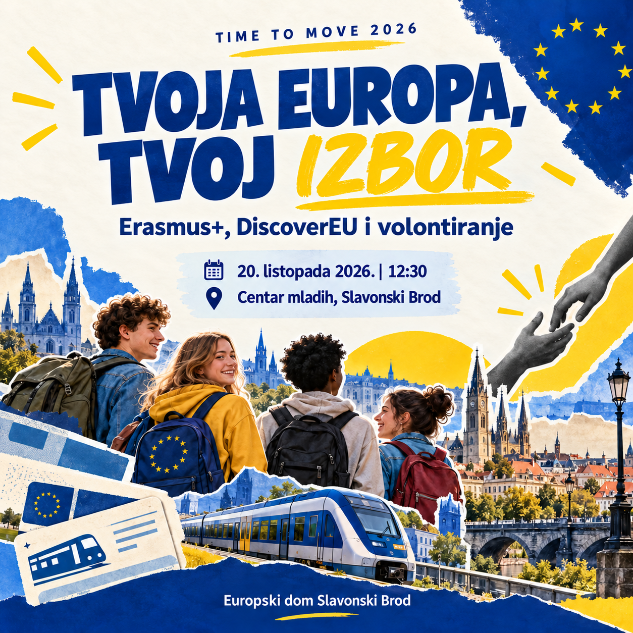 Tvoja Europa, tvoj izbor – Erasmus+, DiscoverEU i volontiranje